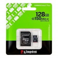 Карта Пам'яті Kingston Canvas Select Plus Gen3 microSDXC (UHS-1) 128gb 10 Class & Adapter