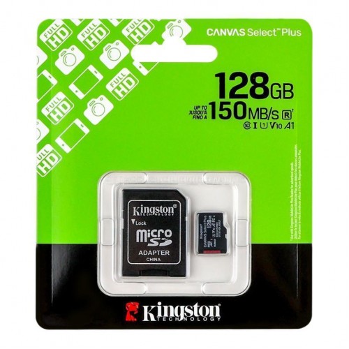 Карта Пам'яті Kingston Canvas Select Plus Gen3 microSDXC (UHS-1) 128gb 10 Class & Adapter