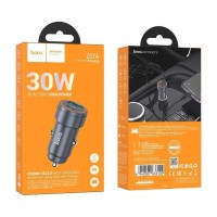 Автомобільний Зарядний Пристрій Hoco Z57A 1USB/1USB-C PD30W/QC3.0 М'ята упаковка