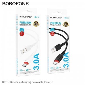 Кабель USB Borofone BX110 Type-C 3A М'ята упаковка Кабель USB Borofone BX110 Type-C 3A М'ята упаковка