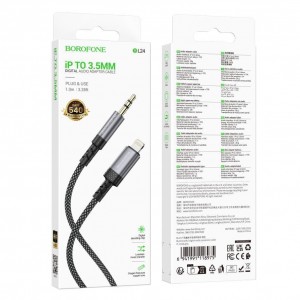 Кабель Aux Borofone BL24 Lightning М'ята упаковка