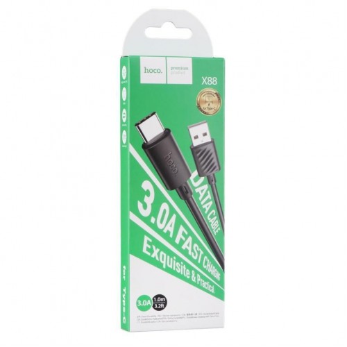 Кабель USB Hoco X88 Gratified Type C 3A М'ята упаковка