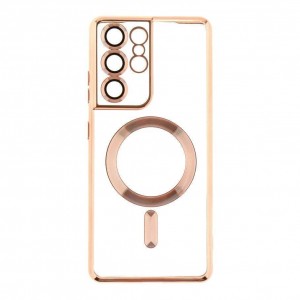 Чохол TPU Metallic Full Camera with Magsafe для Samsung Galaxy S21 Ultra (G998)