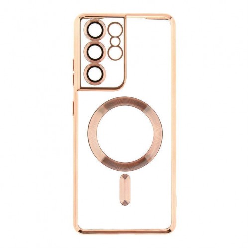 Чохол TPU Metallic Full Camera with Magsafe для Samsung Galaxy S21 Ultra (G998)