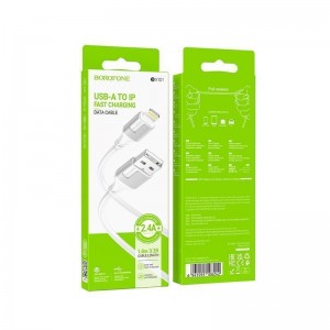 Кабель USB Borofone BX101 Creator Lightning 2.4A М'ята упаковка