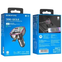 FM-трансмітер Borofone BC48 Broad QC3.0 car BT FM transmitter М'ята упаковка FM-трансмітер Borofone BC48 Broad QC3.0 car BT FM transmitter М'ята упаковка