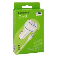 Автомобільний Зарядний Пристрій Borofone BZ14 Type-C 2USB 2.4А М'ята упаковка Автомобільний Зарядний Пристрій Borofone BZ14 Type-C 2USB 2.4А М'ята упаковка