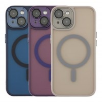 Чохол TPU+PC Magnetic Matte Camera Lens with Magsafe для iPhone 14 Чохол TPU+PC Magnetic Matte Camera Lens with Magsafe для iPhone 14