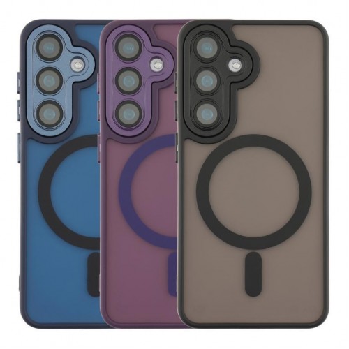 Чохол TPU+PC Magnetic Matte Camera Lens with Magsafe для Samsung Galaxy S25 5G (S931)