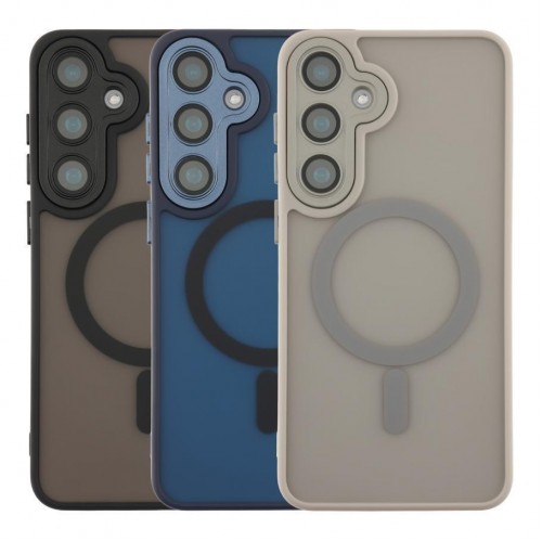 Чохол TPU+PC Magnetic Matte Camera Lens with Magsafe для Samsung Galaxy S25+ 5G (S936)