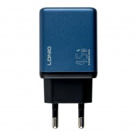 Мережевий Зарядний Пристрій LDNIO Q12 1USB/1USB-C GAN 45W+Type-C to Type-C