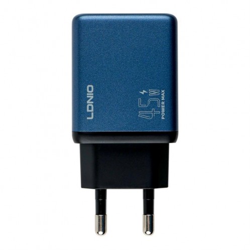 Мережевий Зарядний Пристрій LDNIO Q12 1USB/1USB-C GAN 45W+Type-C to Type-C