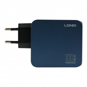 Мережевий Зарядний Пристрій LDNIO Q8 1USB/3USB-C/IP GAN 100W+Type-C to Type-C