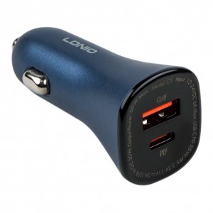 Автомобільний Зарядний Пристрій LDNIO C3 1USB/1USB-C 30W+30W (60W)+Type-C to Type-C