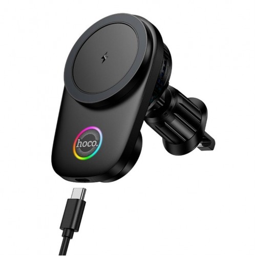 Автотримач Hoco HW36 Electric Rotating 4.5-7.0 inch Magnetic Ring Wireless 15W
