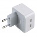 Сетевое Зарядное Устройство For IP Square 2USB‑C PD25W+PD25W Total 50W 1:1