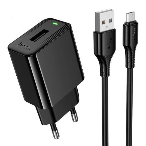 Мережевий Зарядний Пристрій Hoco CS91A 1USB 2.1A+USB to Micro