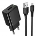 Мережевий Зарядний Пристрій Hoco CS91A 1USB 2.1A+USB to Micro