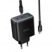Мережевий Зарядний Пристрій Hoco C160A 2USB-C/1USB QC/PD65W+Type-C to Type-C