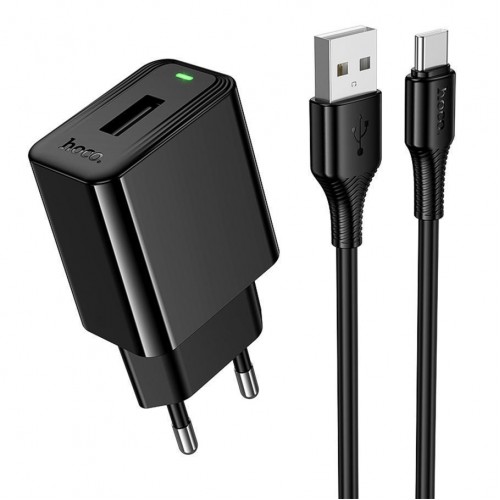 Мережевий Зарядний Пристрій Hoco CS91A 1USB 2.1A+USB to Type-C