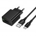Мережевий Зарядний Пристрій Hoco CS91A 1USB 2.1A+USB to Type-C