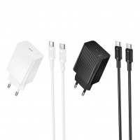 Мережевий Зарядний Пристрій Borofone BAS75A 1USB-C PD/QC 30W+Type-C to Type-C