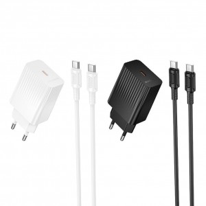 Мережевий Зарядний Пристрій Borofone BAS75A 1USB-C PD/QC 30W+Type-C to Type-C