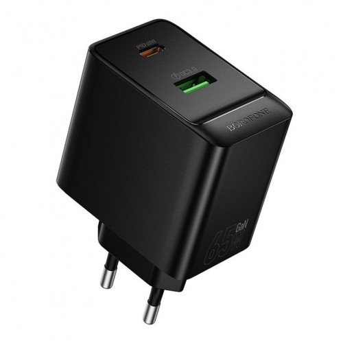 Мережевий Зарядний Пристрій Borofone BAS17A 1USB-C/1USB PD/QC 65W GAN