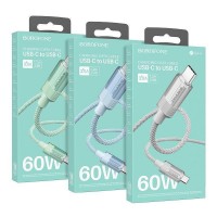 Кабель USB Borofone BU44 Sincero 60W Type-C to Type-C 1.2m