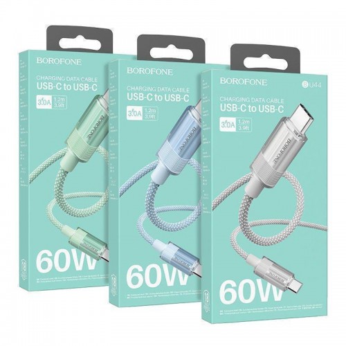 Кабель USB Borofone BU44 Sincero 60W Type-C to Type-C 1.2m