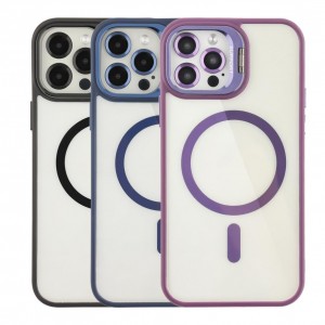Чохол TPU+PC+Metal Stand Case with MagSafe and Camera Lenses для iPhone 12/12 Pro