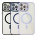 Чехол TPU+PC+Metal Stand Case with MagSafe and Camera Lenses для iPhone 12 Pro Max