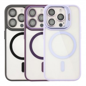 Чохол TPU+PC+Metal Stand Case with MagSafe and Camera Lenses для iPhone 13 Pro