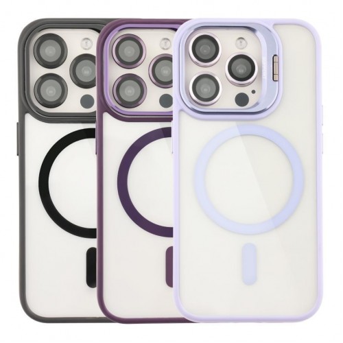 Чохол TPU+PC+Metal Stand Case with MagSafe and Camera Lenses для iPhone 13 Pro