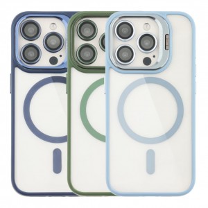 Чохол TPU+PC+Metal Stand Case with MagSafe and Camera Lenses для iPhone 14 Pro Max Чохол TPU+PC+Metal Stand Case with MagSafe and Camera Lenses для iPhone 14 Pro Max