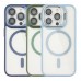 Чохол TPU+PC+Metal Stand Case with MagSafe and Camera Lenses для iPhone 14 Pro Max