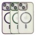 Чохол TPU+PC+Metal Stand Case with MagSafe and Camera Lenses для iPhone 15