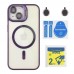 Чохол TPU+PC+Metal Stand Case with MagSafe and Camera Lenses для iPhone 15 Чохол TPU+PC+Metal Stand Case with MagSafe and Camera Lenses для iPhone 15