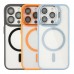 Чохол TPU+PC+Metal Stand Case with MagSafe and Camera Lenses для iPhone 15 Pro