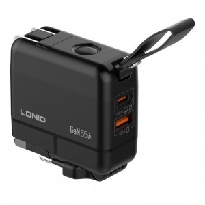 Мережевий Зарядний Пристрій LDNIO Q2618 1USB/1USB-C GAN PD65W+Type-C to Type-C