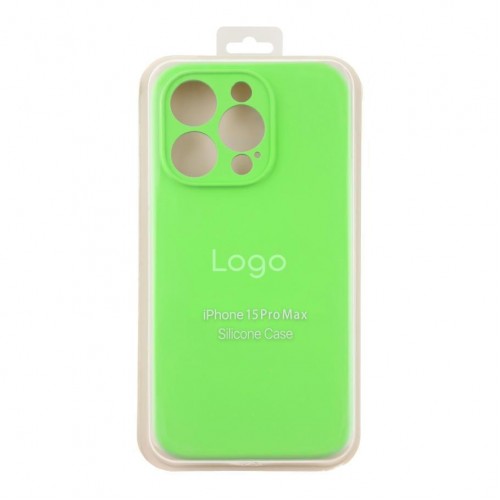 Чохол Silicone Case Full Size with Frame для iPhone 15 Pro Max М'ята упаковка