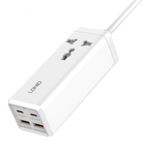 Мережевий Зарядний Пристрій LDNIO SC1418 Power Strip PD/QC 65W