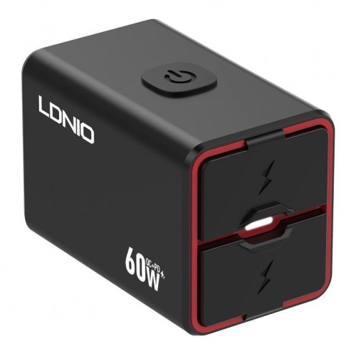 Мото Інвертор LDNIO C108 1USB/1USB-C 60W+Type-C to Type-C