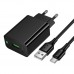 Мережевий Зарядний Пристрій Hoco CS92A 1USB QC 18W+USB to Type-C Мережевий Зарядний Пристрій Hoco CS92A 1USB QC 18W+USB to Type-C