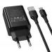 Мережевий Зарядний Пристрій Hoco CS92A 1USB QC 18W+USB to Type-C Мережевий Зарядний Пристрій Hoco CS92A 1USB QC 18W+USB to Type-C
