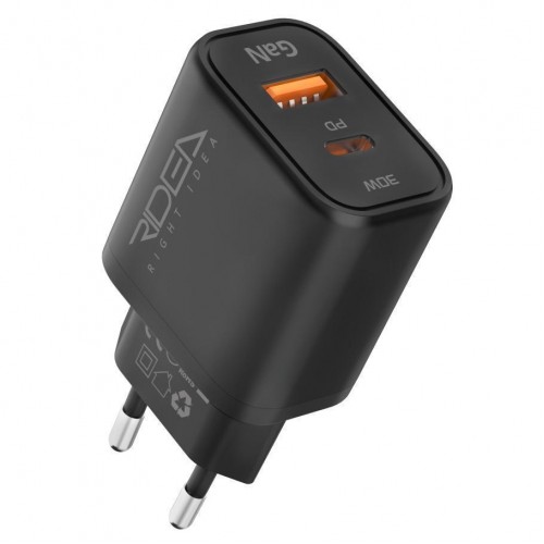 Мережевий Зарядний Пристрій Ridea RW-GaN30BPAC 30W Boost Pro AC PD&QC
