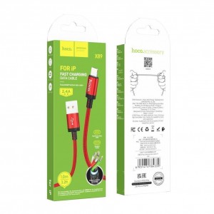 Кабель USB Hoco X89 Wind Lightning 2.4A М'ята упаковка Кабель USB Hoco X89 Wind Lightning 2.4A М'ята упаковка