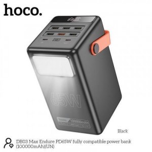 Універсальна Мобільна Батарея Power Bank Hoco DB03 Max Centurion 65W  fully compatible with light 100000 mAh