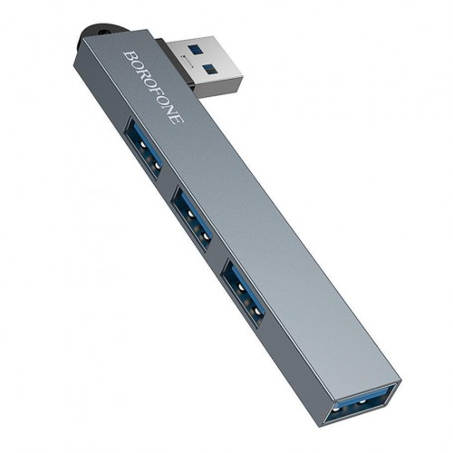 Хаб USB Borofone FH1 4-in-1 (USB to USB2.0*3+USB3.0)