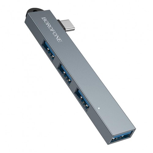 Хаб USB Borofone FH1A 4-in-1 (Type-C to USB2.0*3+USB3.0)